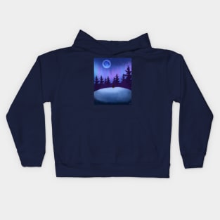 Northern lights and bunny Kids Hoodie